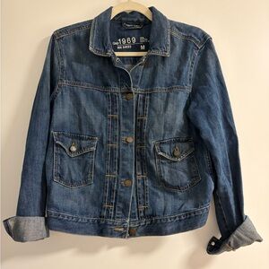 GAP Women's Classic Denim Jacket - Dark Blue
